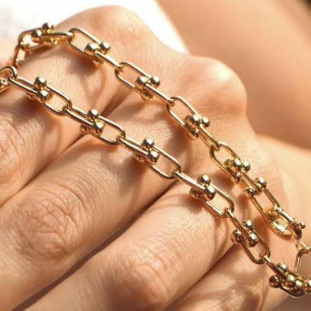 Tiffany Link Altın Zincir (50 cm)