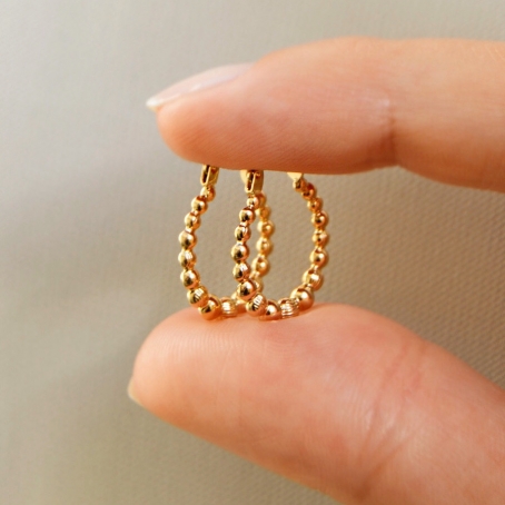 Top Top Halka Küpe (16 mm çap)