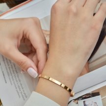 Çivi Tasarım Sarı Altın Bilezik 18 gr 22ayar